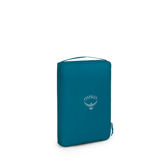 side view of the Ultralight Packing Cube Large in color waterfrontblue