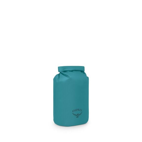 side view of the Wildwater Dry Bag 15 in color bluespikemoss