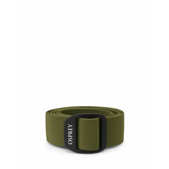 front image of the Osprey logo belt in the color black