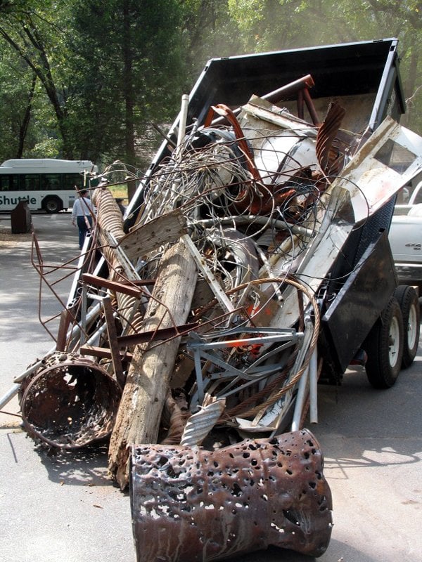 A collection of trash gathered from a Face Lift clean-up event