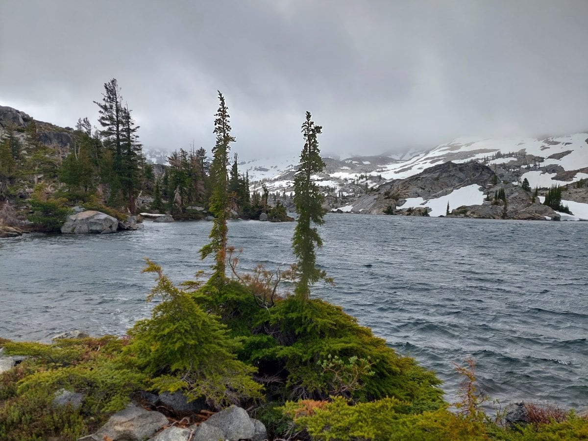 A stormy day over Lake Tahoe