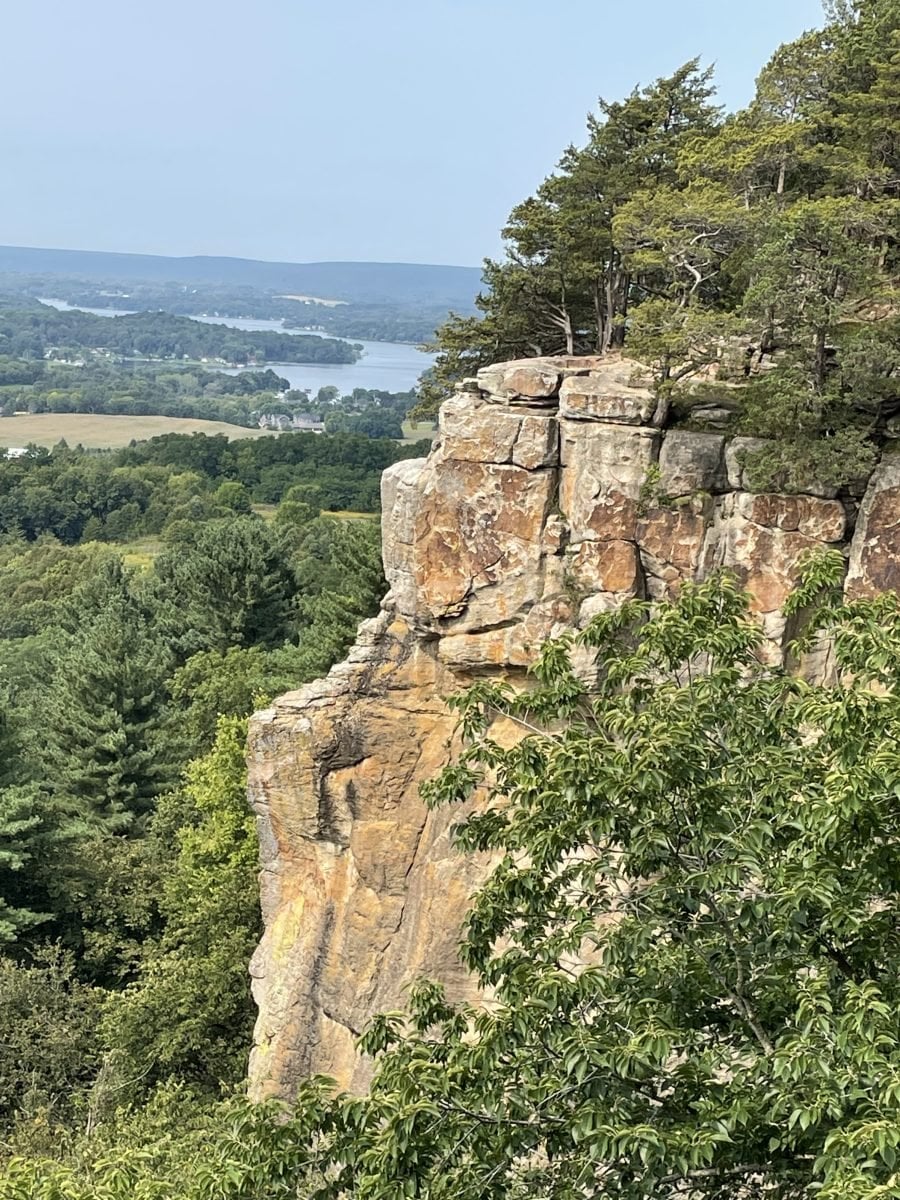 A landscape view of Gilbralter Rock on the Ice Age Trail in Wisconsin