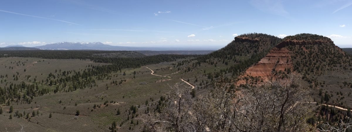 A sweeping view of desert landscape